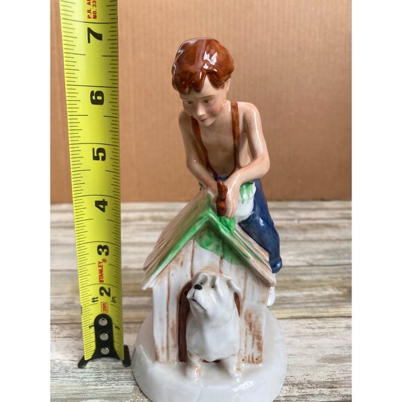 1981 Royal Doulton Childhood Days "As Good as New" HN 2971 Figurine Boy & Dog - Picture 7 of 11